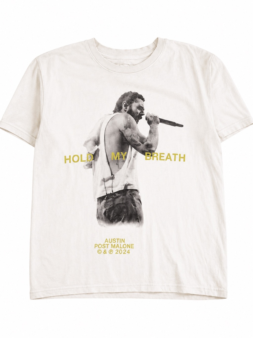 Rare Post Malone Hold My Breath Tour Shirt Merch Size Large Y2K Country Popstar